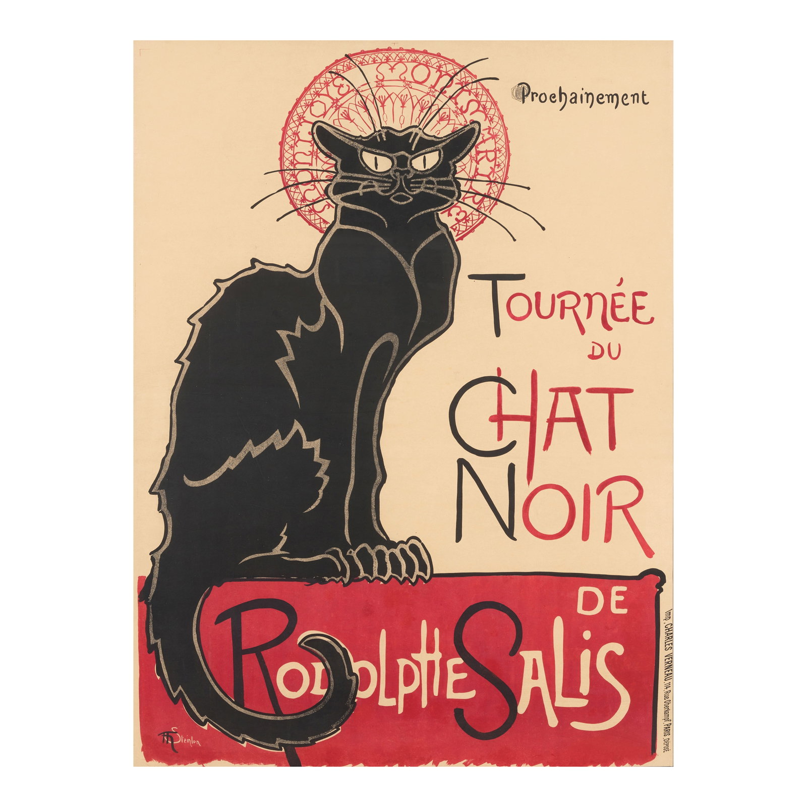 Théophile Alexandre Steinlen (1859-1923); Tournée du chat noir de Rodolphe Salis (Rodo... (1 of 1)