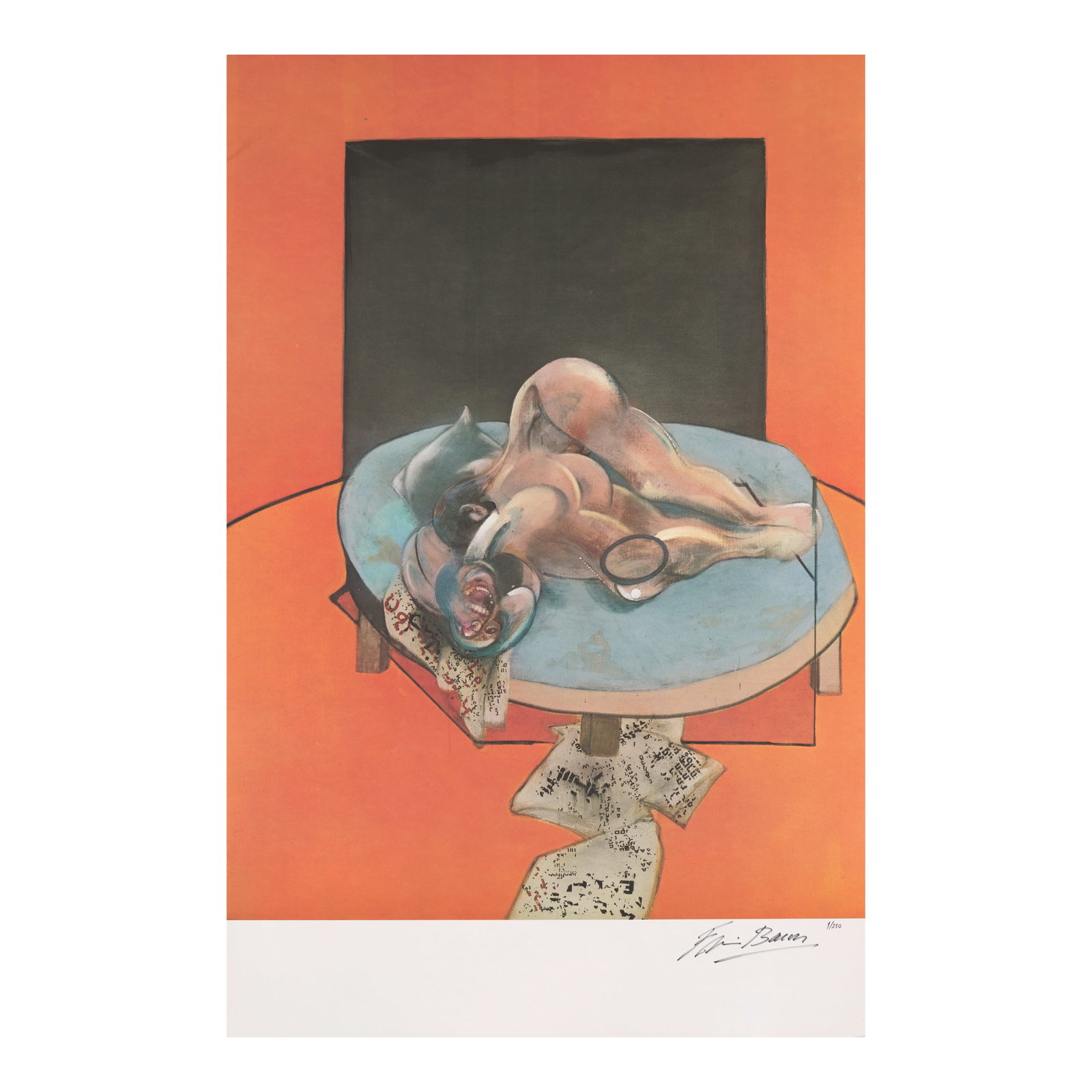 Francis Bacon (1909-1992); Studies of the Human Body;: Francis Bacon (1909-1992) Studies of the Human Body (Sabatier 34), 1980 Offset lithograph in colors on wove paper, signed in black felt-tip pen and numbered 1/250, published by Marlborough Graphics, N