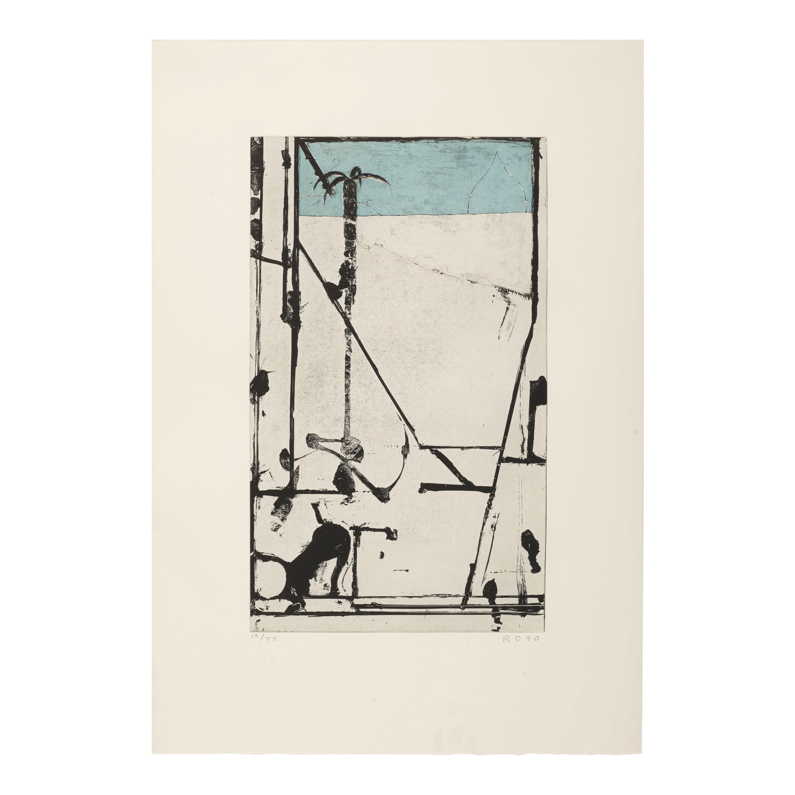 Richard Diebenkorn (1922-1993); Passage I;: Richard Diebenkorn (1922-1993) Passage I (Liguori 336), 1990 Aquatint with etching and drypoint in colors on wove paper, initialed in pencil, dated and numbered 19/35 (there were also 10 artist's proo