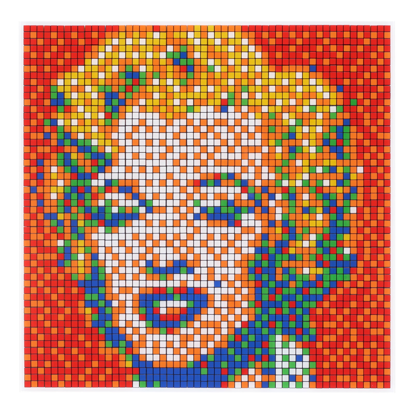 Invader (born 1969); Rubikcubism; (4): Invader (born 1969) Rubikcubism, 2023 The complete set, comprising four diasec-mounted giclée prints in colors on aluminum composite panel, each signed in ink on the label affixed to verso and