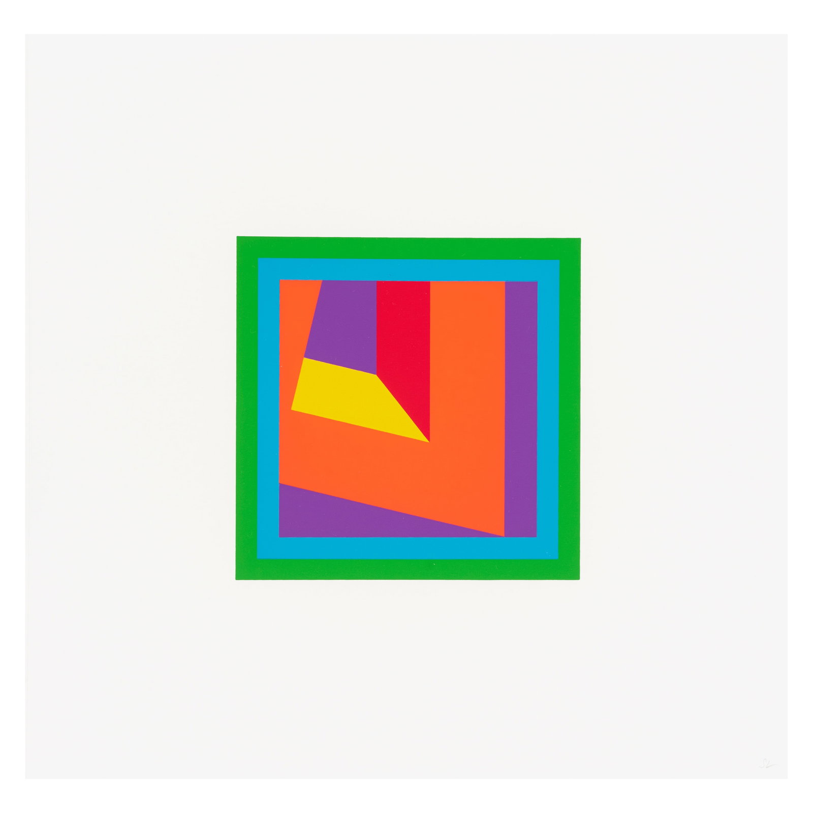 Sol LeWitt (1928-2007); Nine Linocuts;: Sol LeWitt (1928-2007) Nine Linocuts (Krakow 2006.02), 2006 The complete set, comprising nine linocuts in colors on wove paper, each initialed in pencil, signed in pencil, dated and dedicated on the