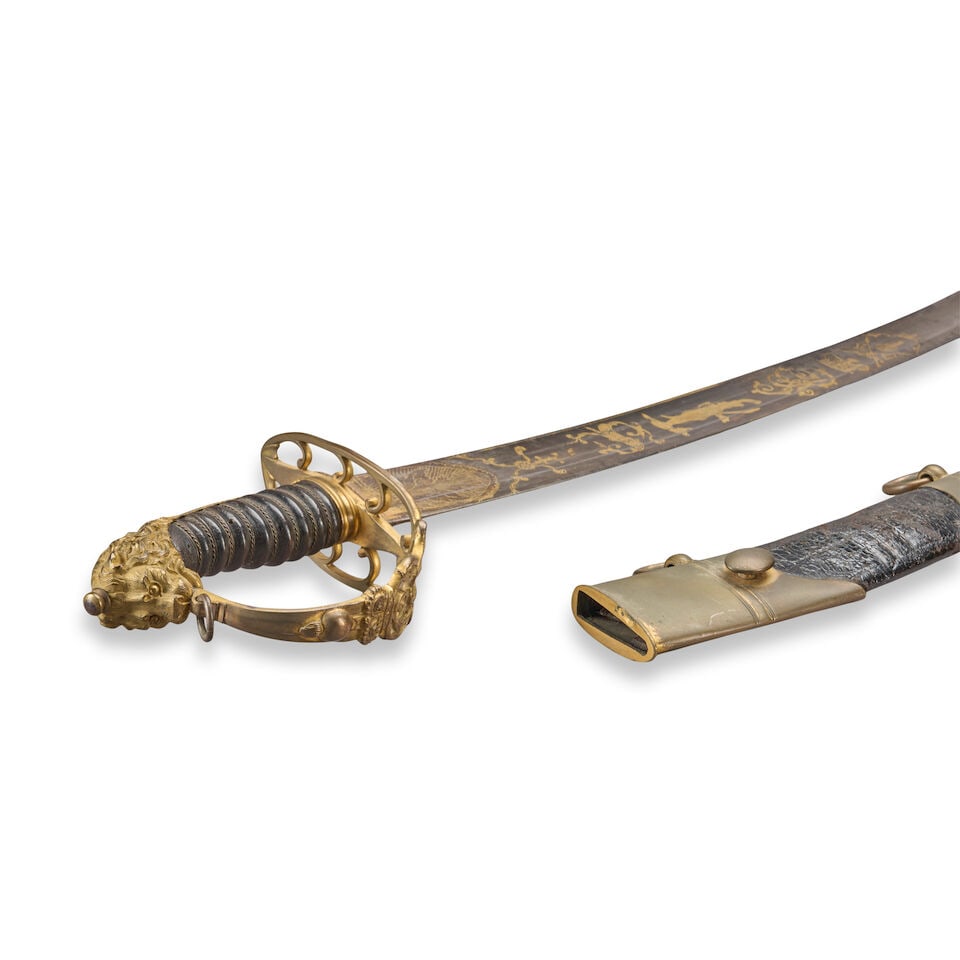 A BRITISH PATTERN 1803 FLANK OFFICER'S SWORD. - 2