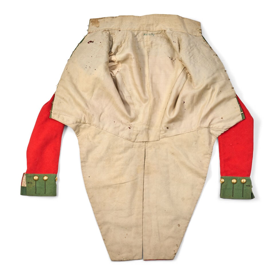 AN EARLY 19TH CENTURY ENGLISH SHROPHSIRE MILITIA COATEE. - 3