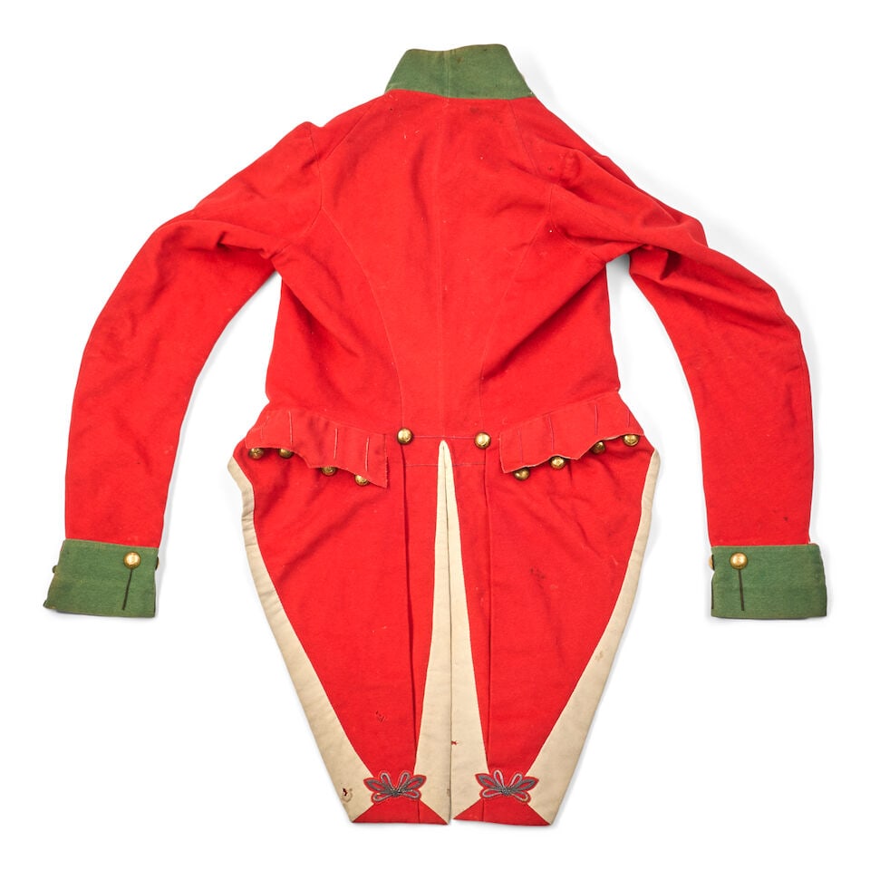 AN EARLY 19TH CENTURY ENGLISH SHROPHSIRE MILITIA COATEE. - 4