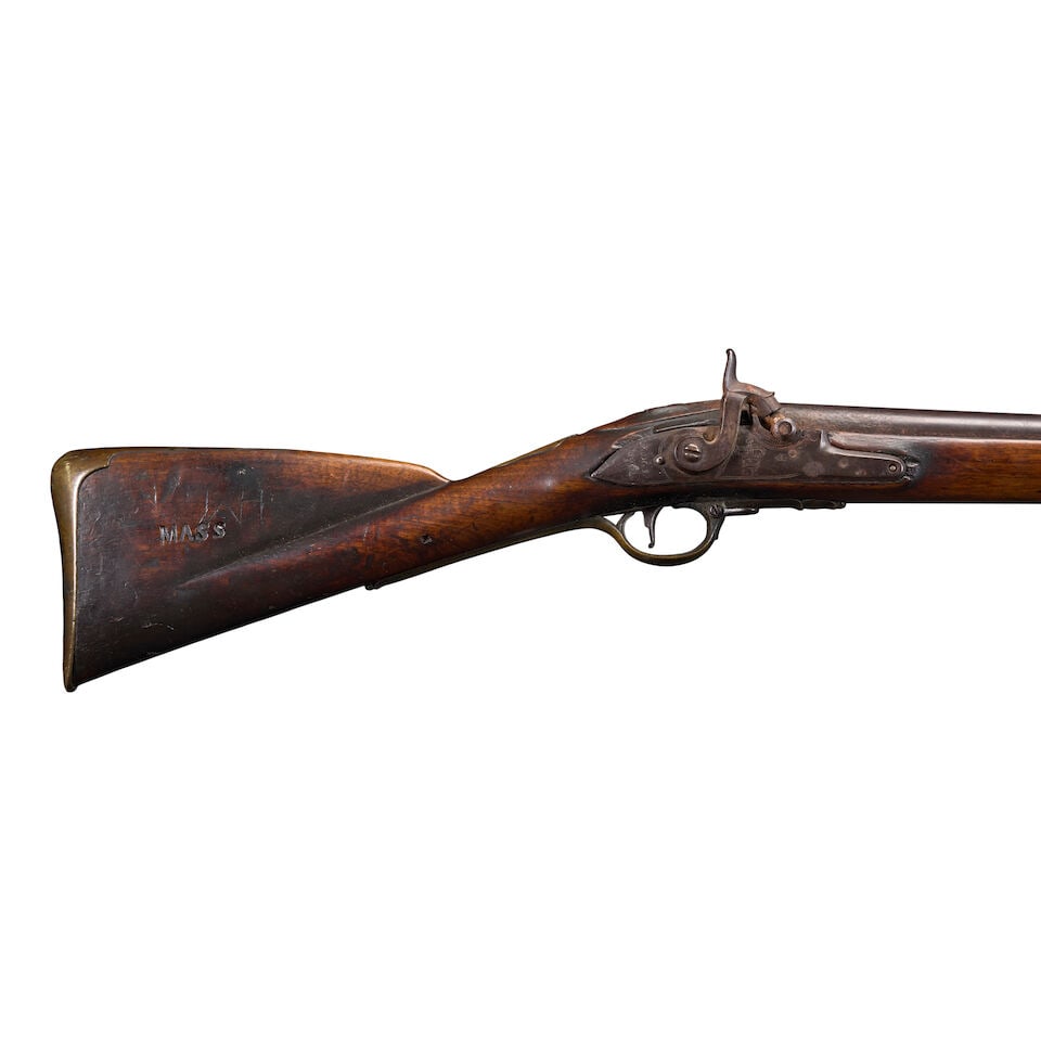 A BRITISH PATTERN 1756 LONG LAND SERVICE MUSKET WITH MASSACHUSETTS MARKINGS, - 3