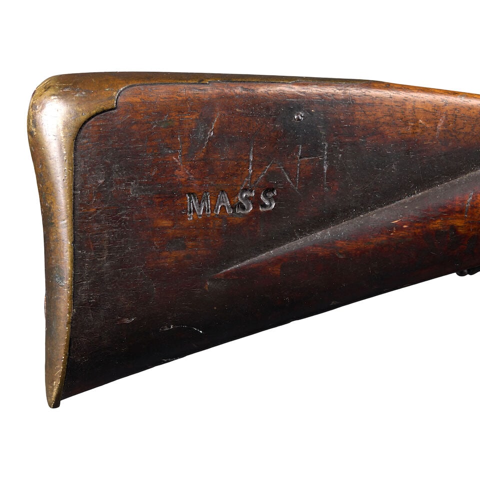 A BRITISH PATTERN 1756 LONG LAND SERVICE MUSKET WITH MASSACHUSETTS MARKINGS, - 5