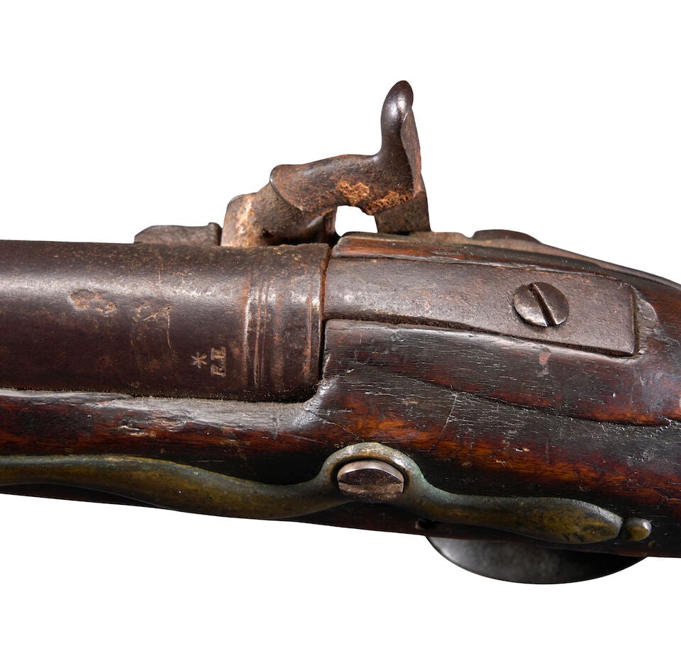 A BRITISH PATTERN 1756 LONG LAND SERVICE MUSKET WITH MASSACHUSETTS MARKINGS, - 8