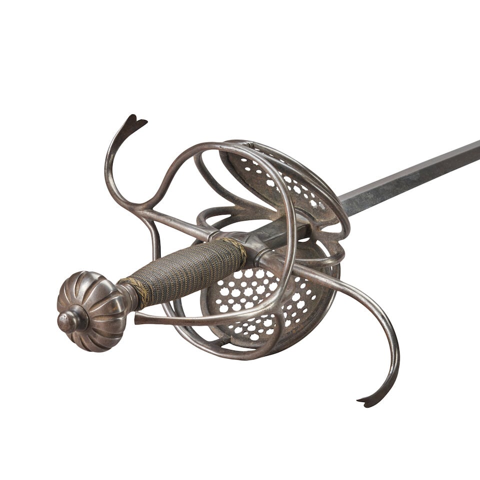 A POSSIBLY VICTORIAN PAPPENHEIMER SWEPT HILT RAPIER. - 4