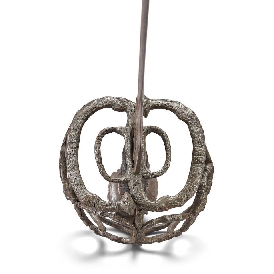 A CONTINENTAL BASKET HILTED SWORD, - 2