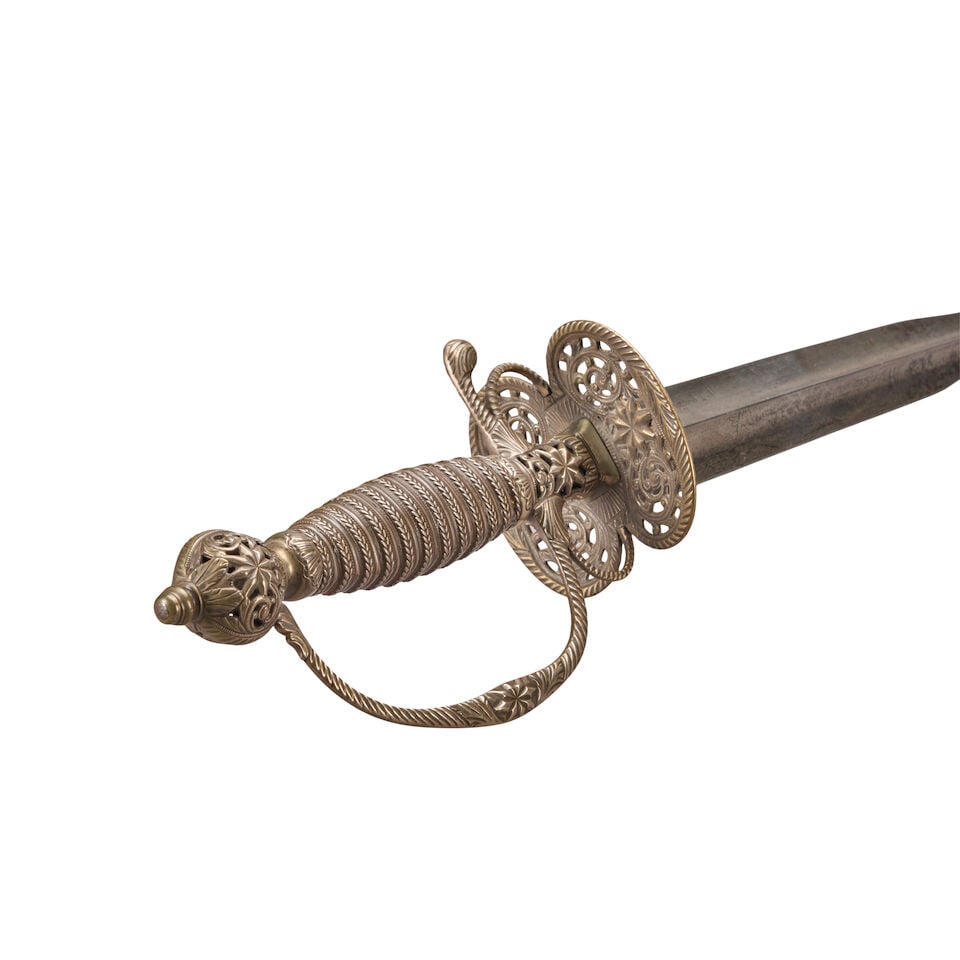 A MID-18TH CENTURY ENGLISH SILVER HILTED SMALL SWORD, - 3