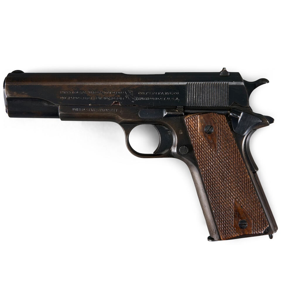 A WORLD WAR I COLT 'BLACK ARMY' MODEL 1911 PISTOL AND HOLSTER, Curio or Relic firearm - 2