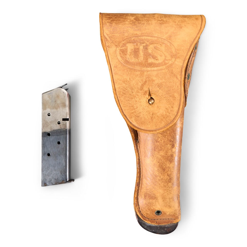 A WORLD WAR I COLT 'BLACK ARMY' MODEL 1911 PISTOL AND HOLSTER, Curio or Relic firearm - 5