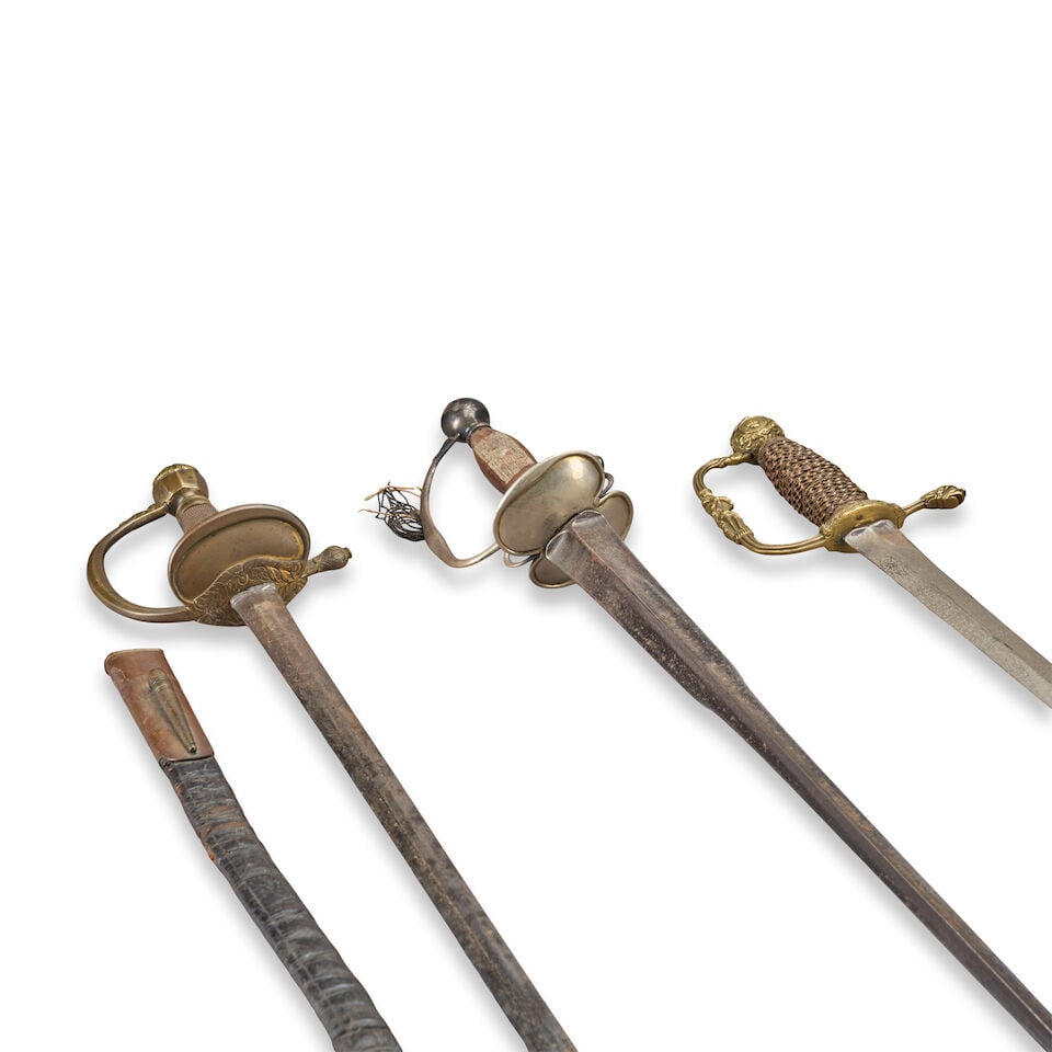THREE 18TH CENTURY SMALL SWORDS. - 2