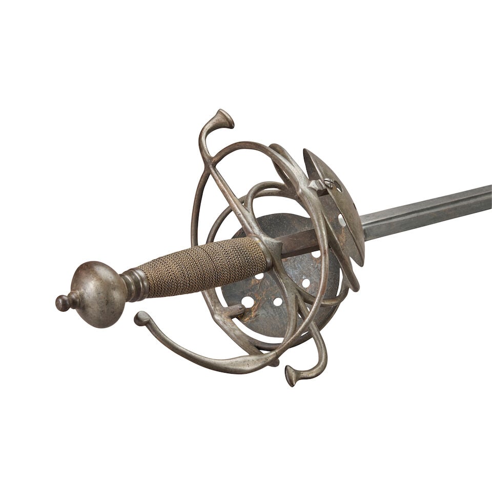 A POSSIBLY VICTORIAN PAPPENHEIMER SWEPT HILT RAPIER. - 3