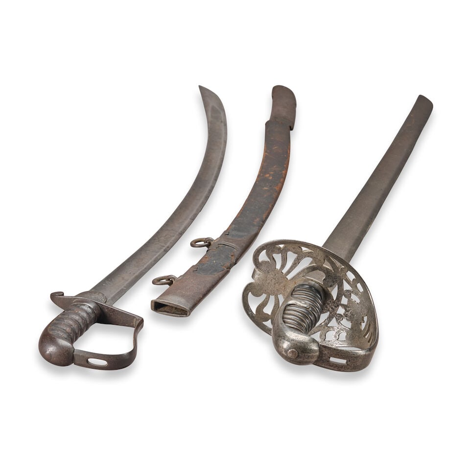 TWO EARLY 19TH CENTURY BRITISH OFFICER'S SWORDS. - 3