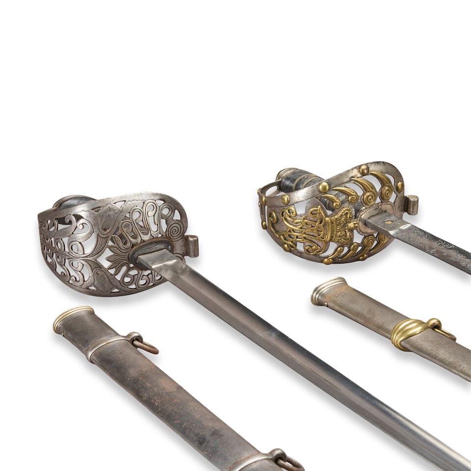 TWO BRITISH PATTERN 1834 HORSE GUARDS SWORDS. - 2