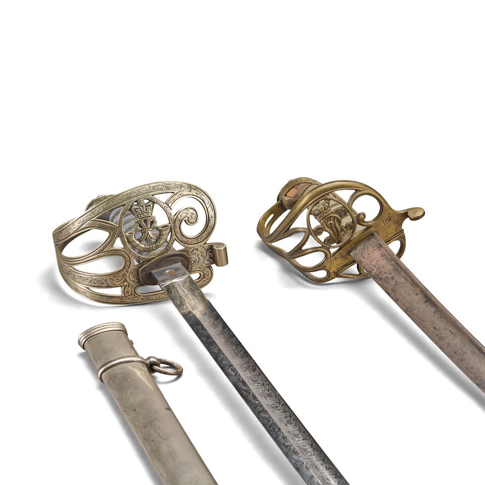 TWO 19TH CENTURY BRITISH OFFICER'S SWORDS. - 2
