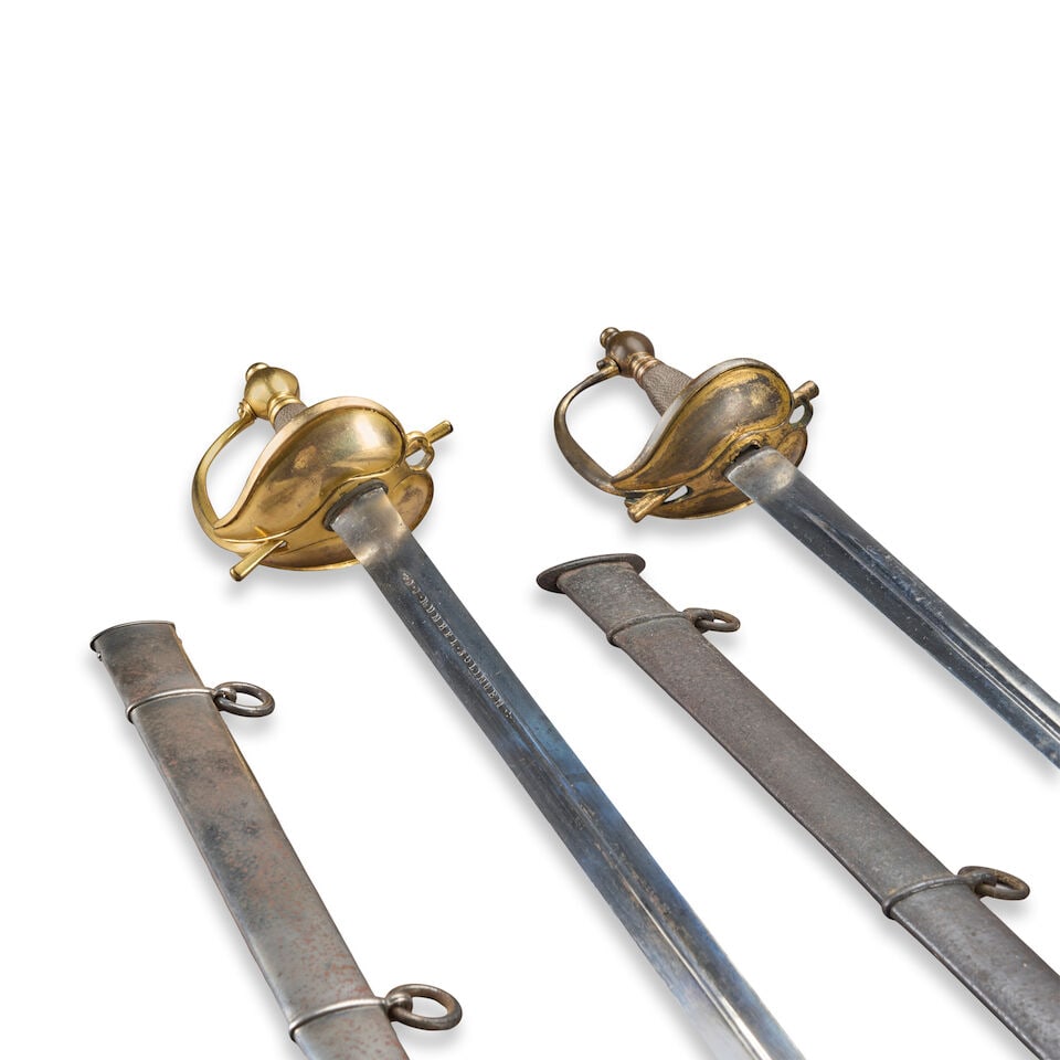 TWO BRITISH PATTERN 1796 HEAVY CAVALRY OFFICER'S DRESS SWORDS, - 2