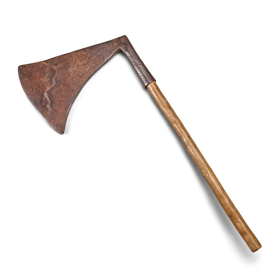 AN EARLY EUROPEAN EXECUTIONER-STYLE AXE. - 2