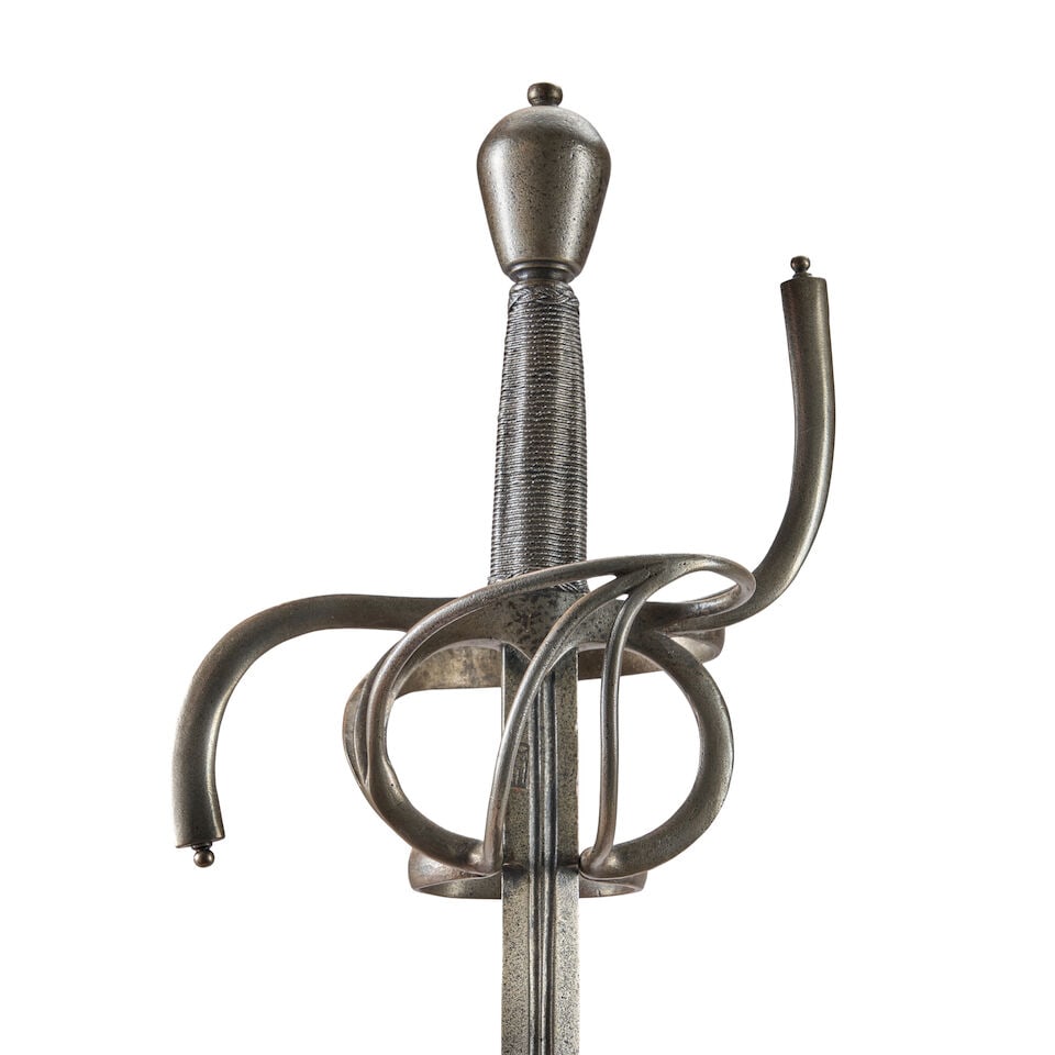 A POSSIBLY VICTORIAN PAPPENHEIMER SWEPT HILT RAPIER. - 2