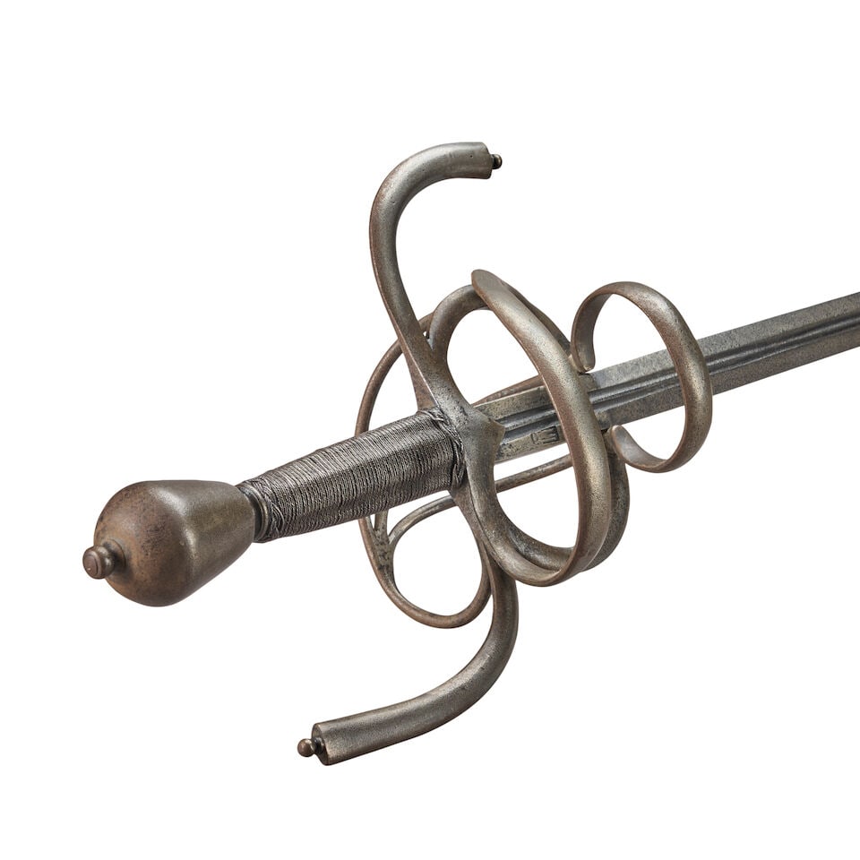 A POSSIBLY VICTORIAN PAPPENHEIMER SWEPT HILT RAPIER. - 3