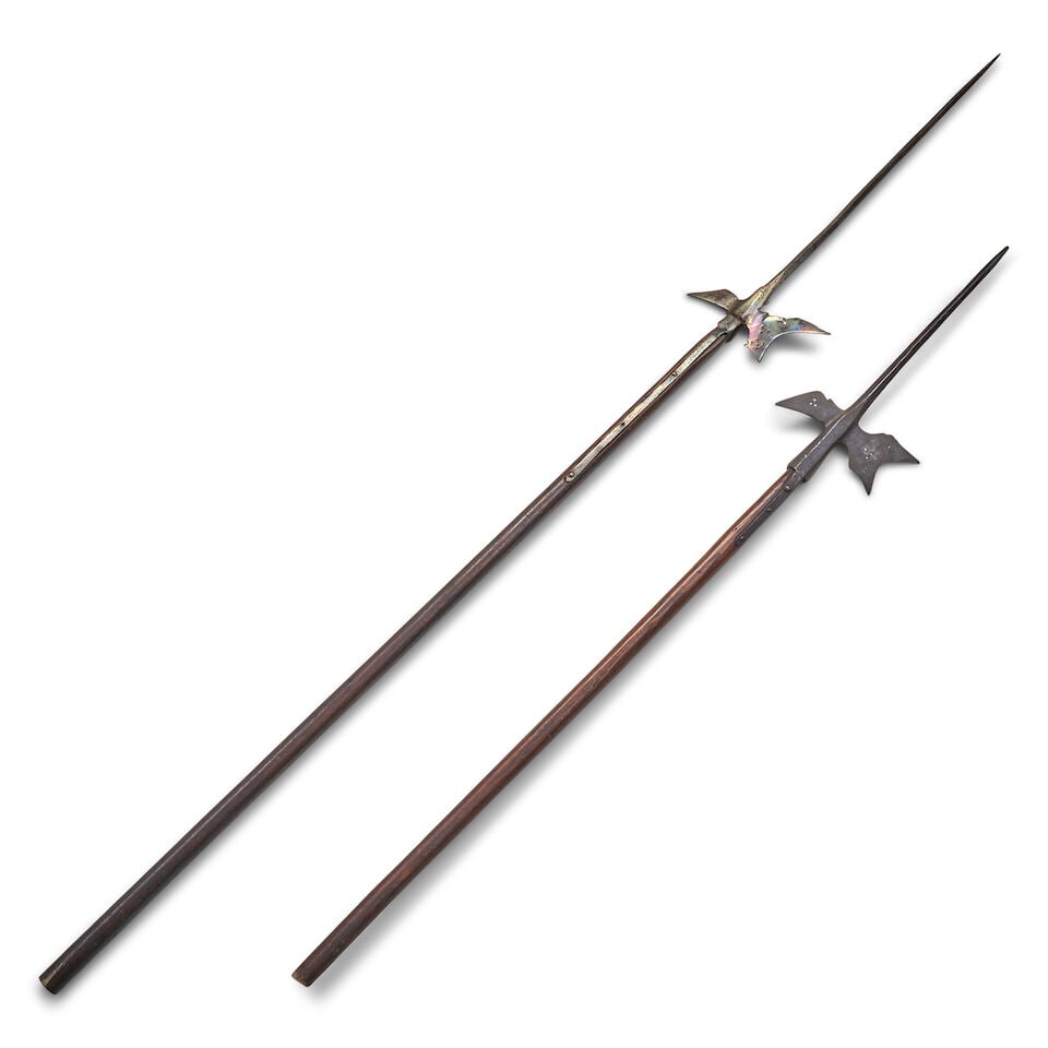 TWO LATE 17TH/EARLY 18TH CENTURY EUROPEAN HALBERDS WITH SHORTENED POLES. - 3