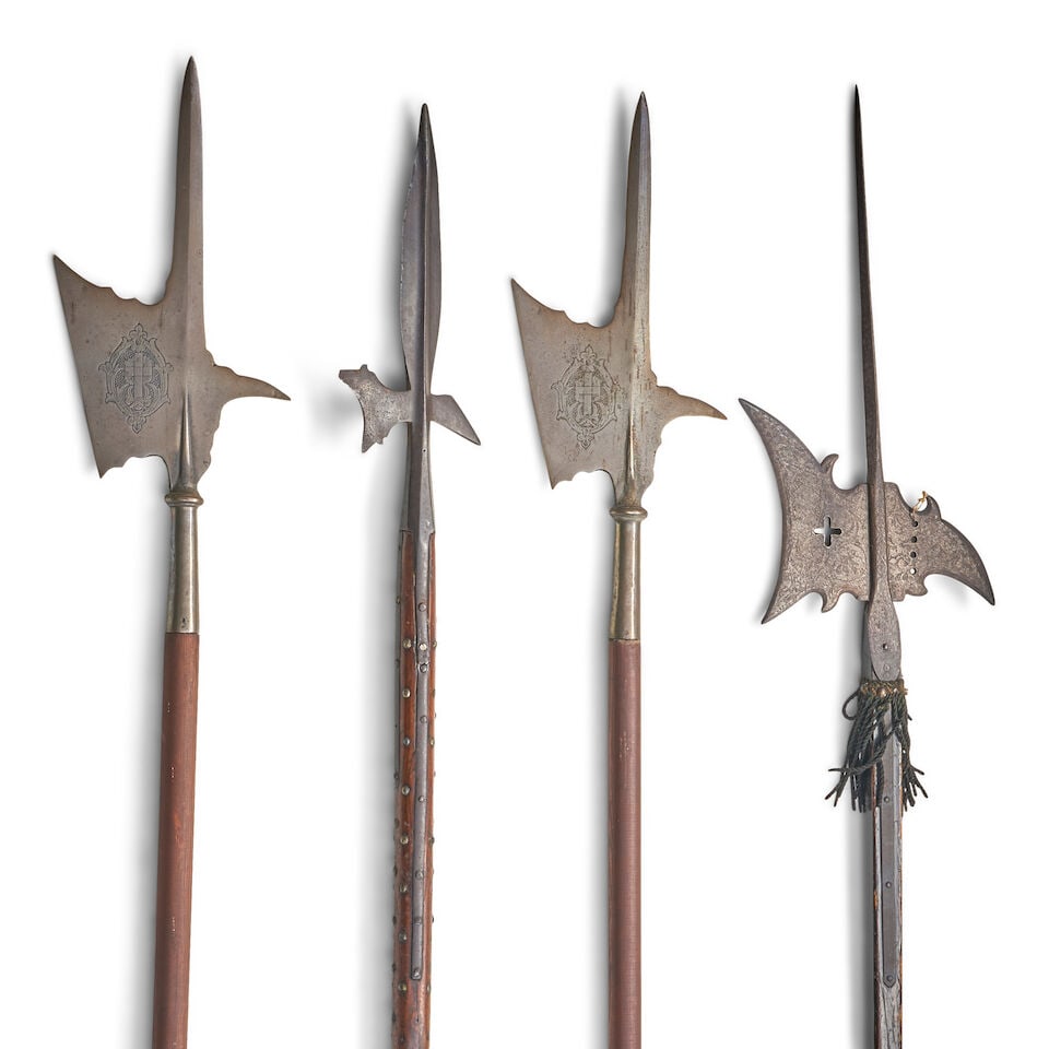 FOUR VICTORIAN HALBERDS. - 2