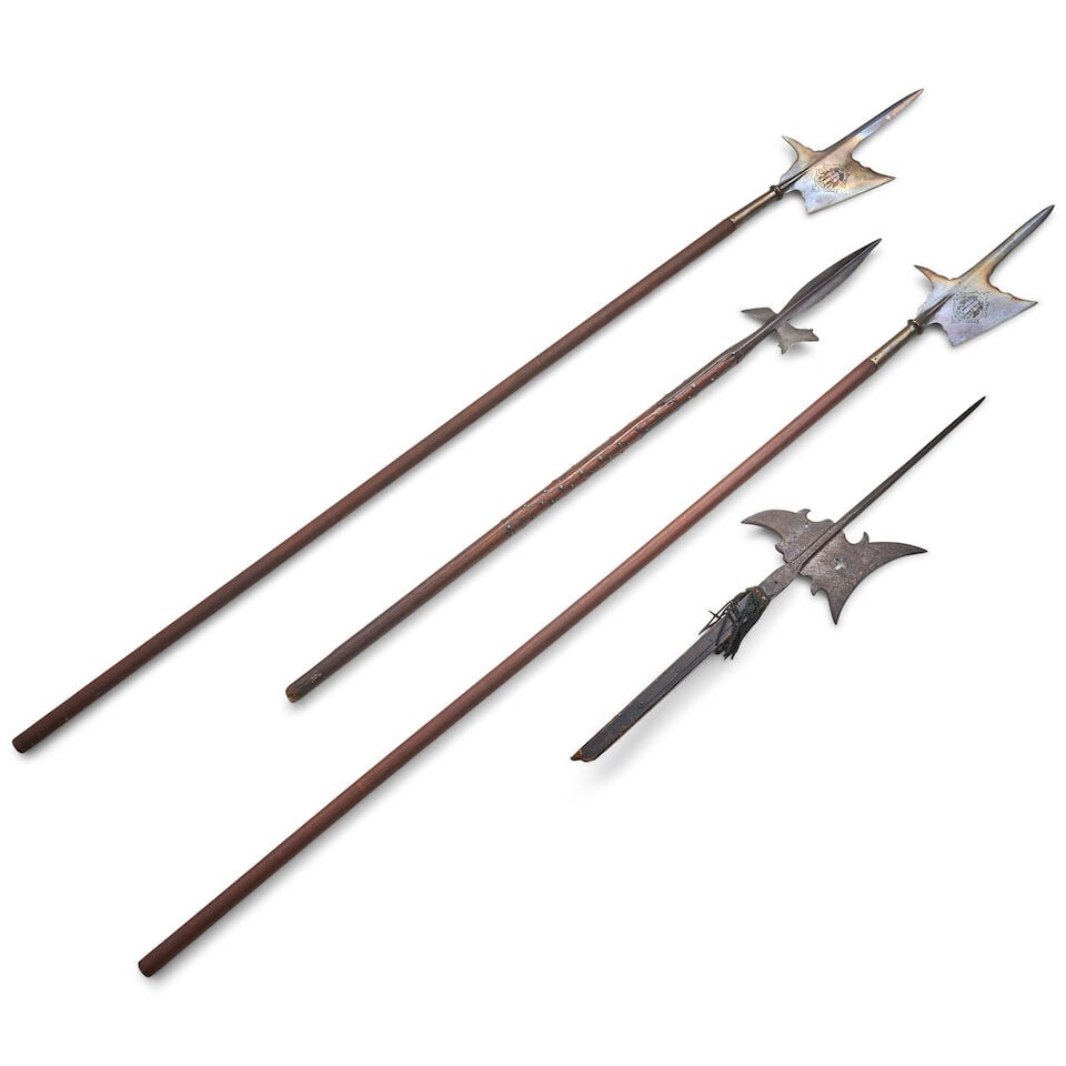 FOUR VICTORIAN HALBERDS. - 3
