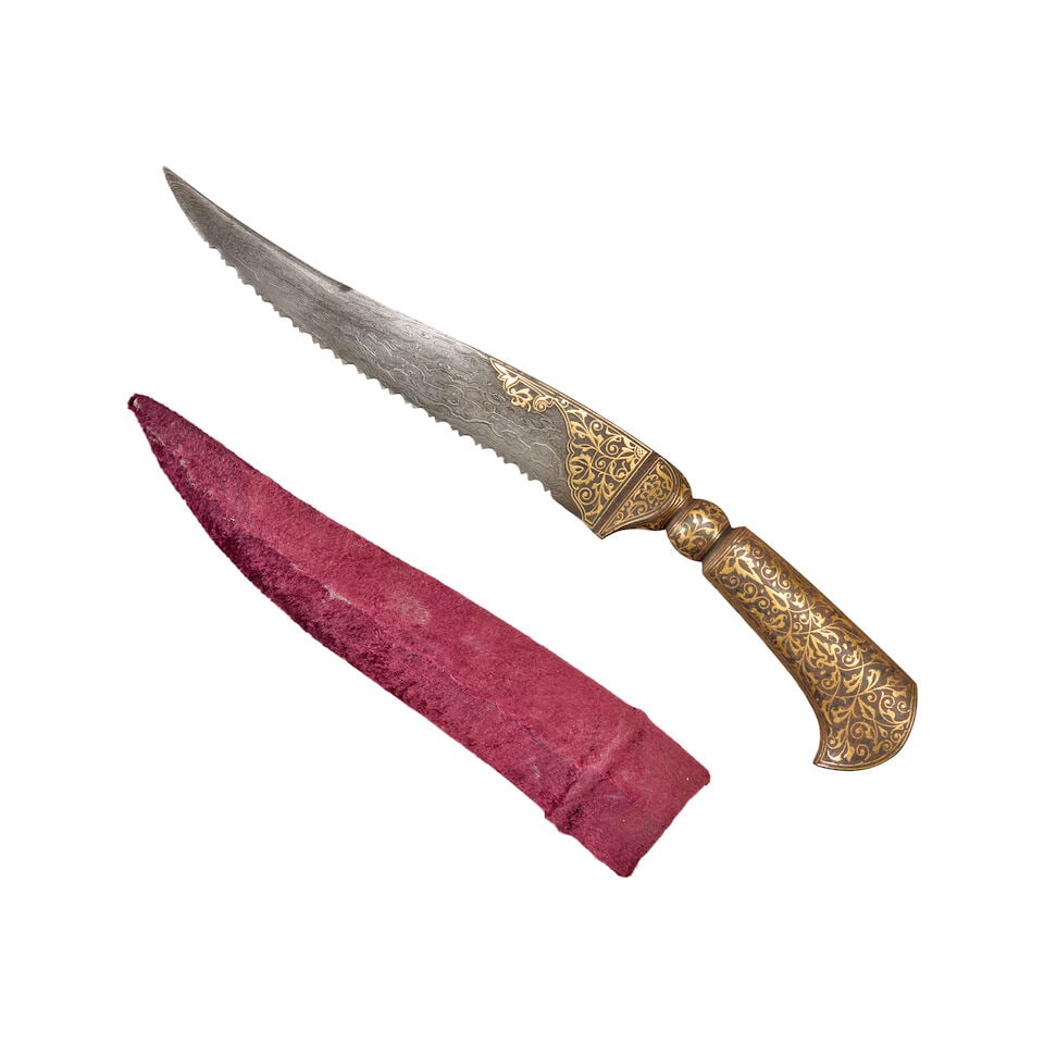 A GILT-INLAYED INDO-PERSIAN DAGGER. - 2