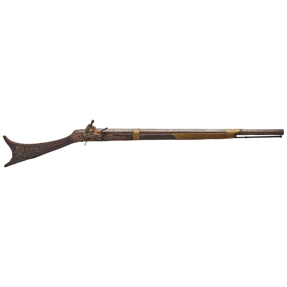 A NORTH AFRICAN FLINTLOCK MUSKET. - 2