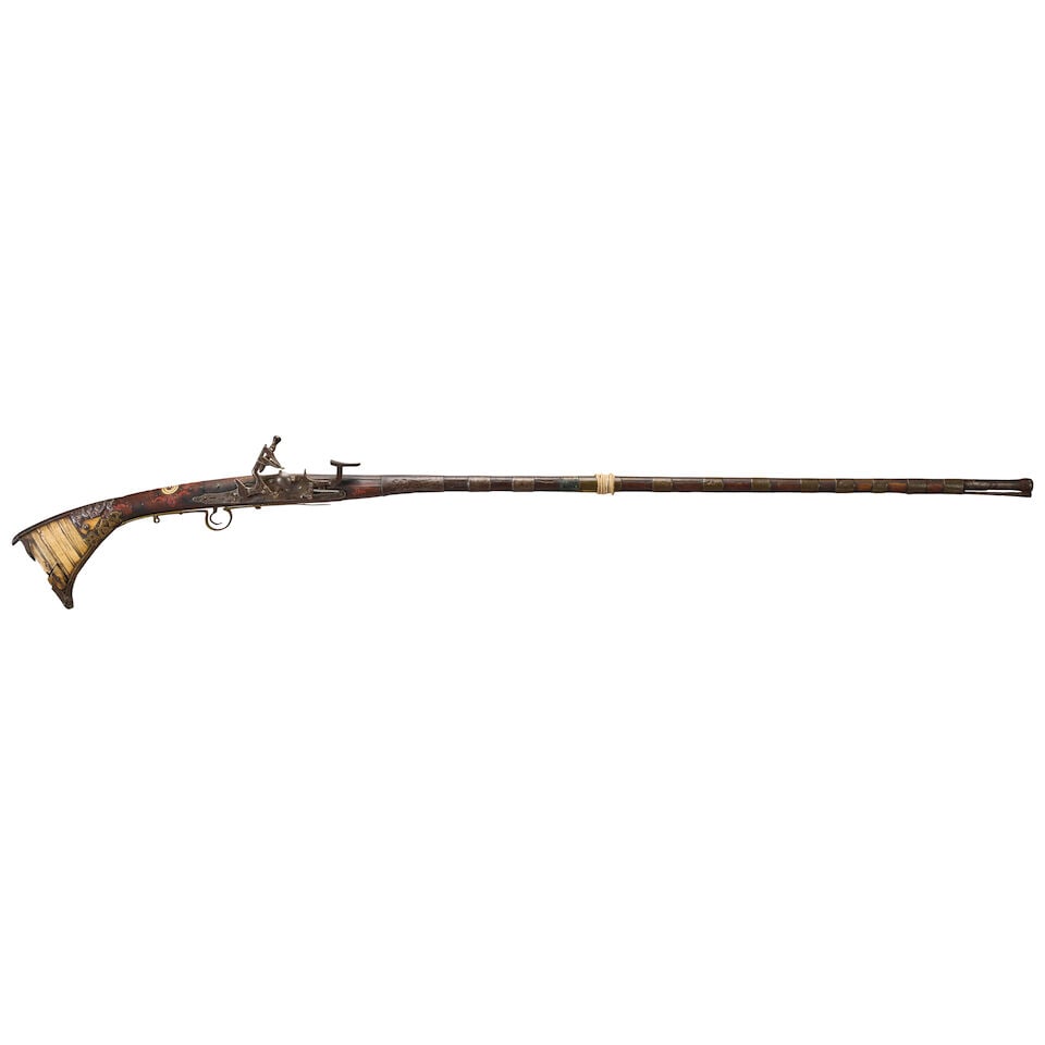 A NORTH AFRICAN MOUKAHLA SNAPHAUNCE MUSKET. - 2