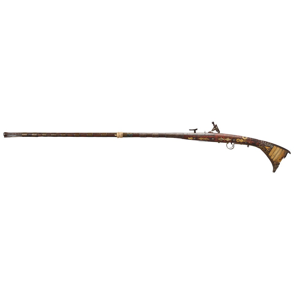 A NORTH AFRICAN MOUKAHLA SNAPHAUNCE MUSKET. - 3