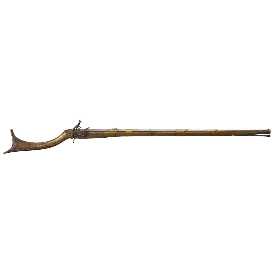 A NORTH AFRICAN FLINTLOCK MUSKET. - 2