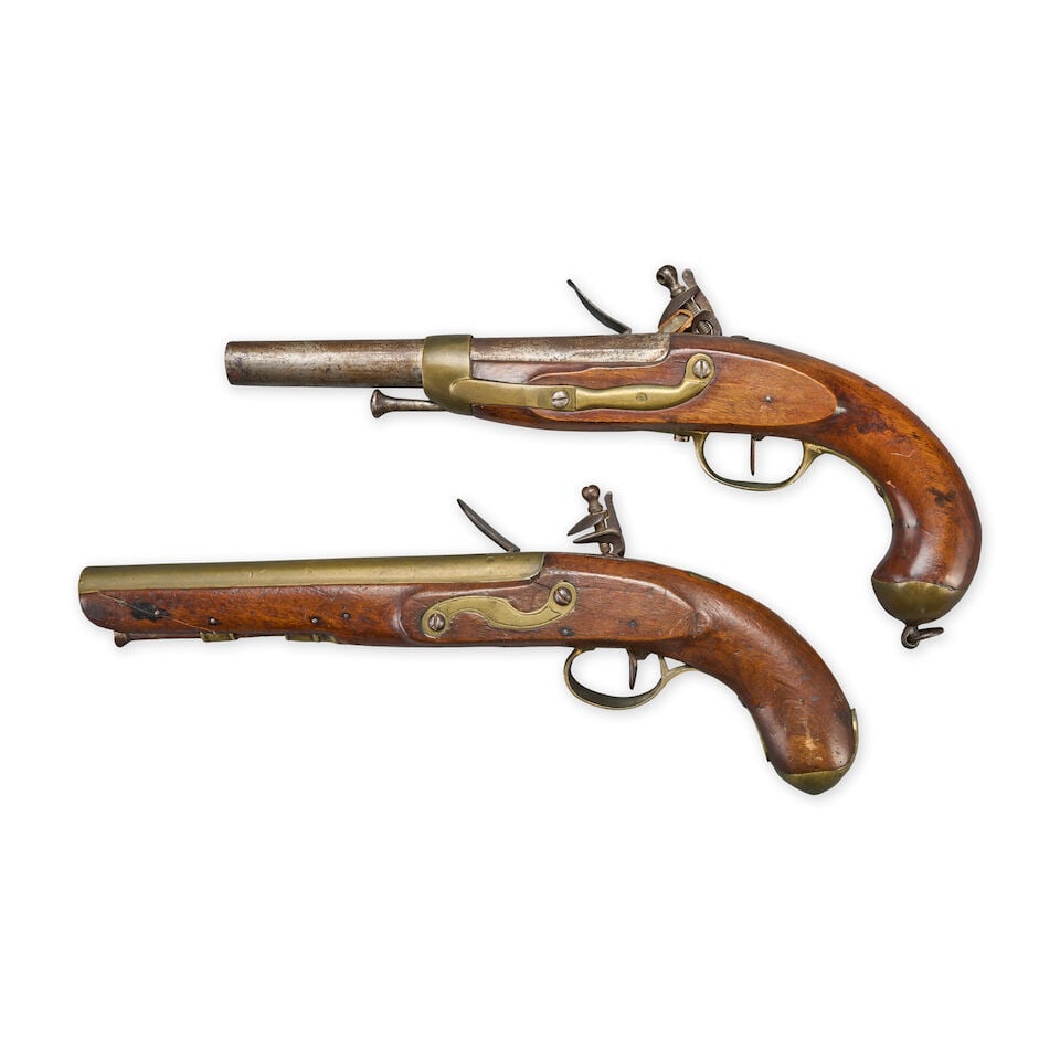 TWO EARLY 19TH CENTURY FLINTLOCK PISTOLS. - 2