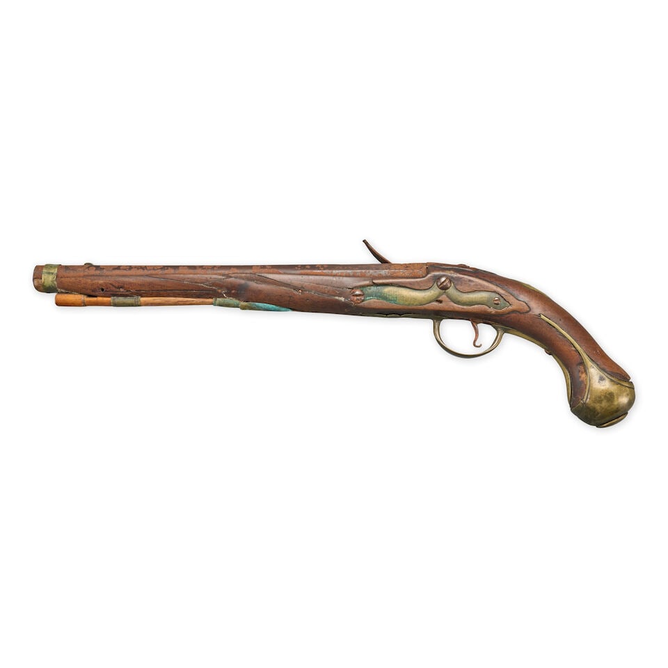 A MID-18TH CENTURY DUTCH FLINTLOCK MILITARY PISTOL. - 2