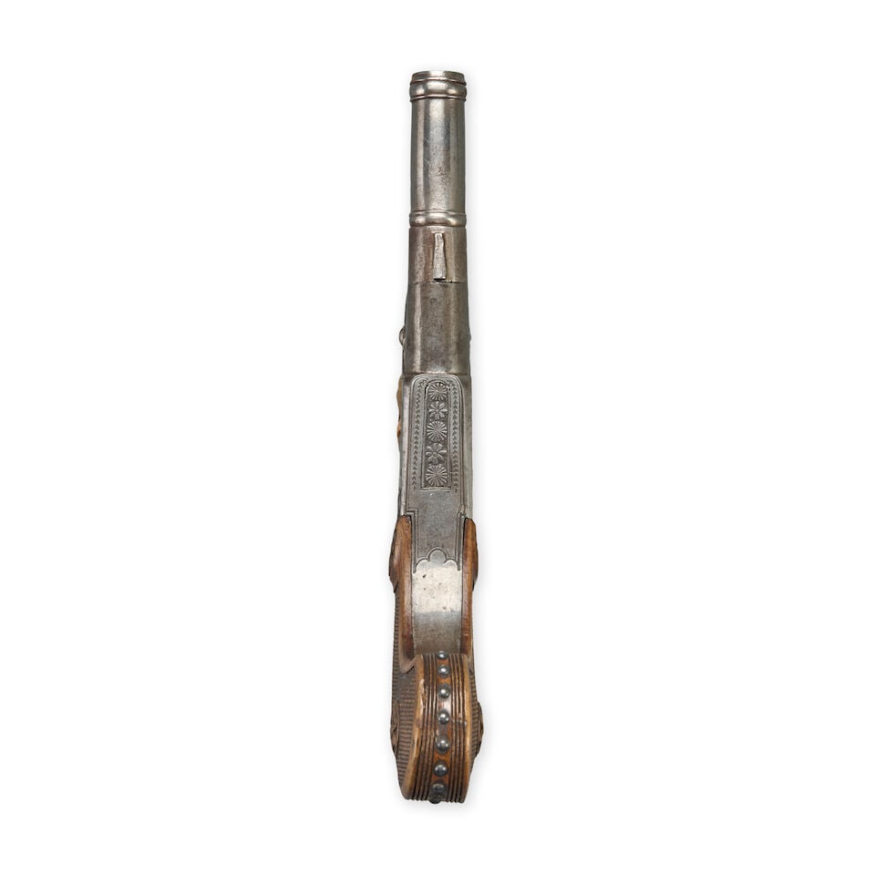 A LATE 18TH CENTURY BELGIAN FLINTLOCK POCKET PISTOL. - 4
