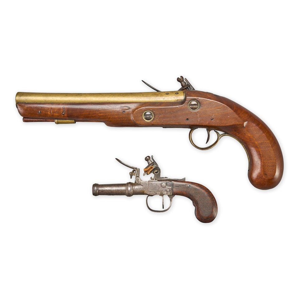 TWO FLINTLOCK PISTOLS, - 2