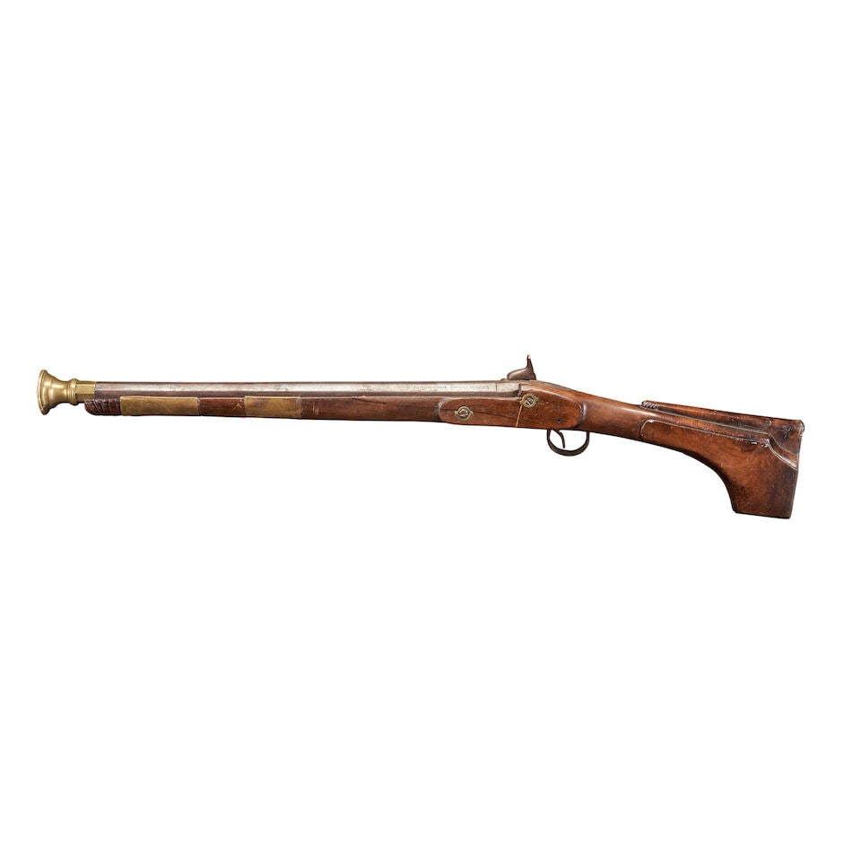 A 19TH CENTURY SPANISH COLONIAL PERCUSSION MUSKET. - 3