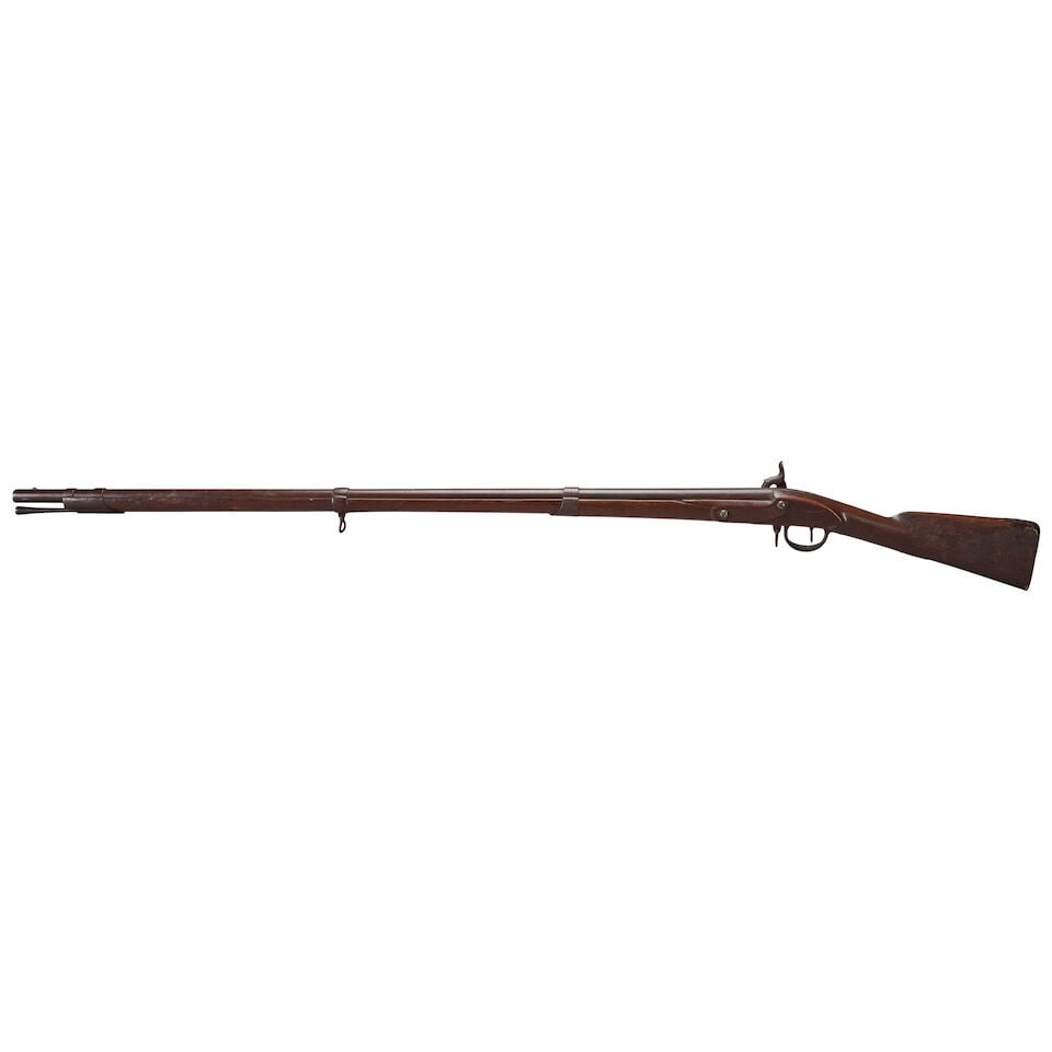 AN EARLY 19TH CENTURY AMERICAN MILITARY MUSKET. - 3