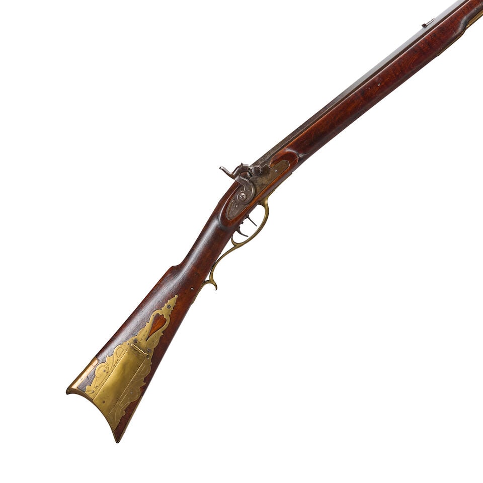 A JONATHAN FUNKHOUSER PERCUSSION LONG RIFLE, (1 of 5)