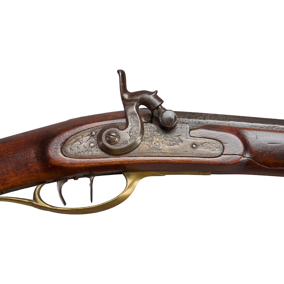 A JONATHAN FUNKHOUSER PERCUSSION LONG RIFLE, - 4