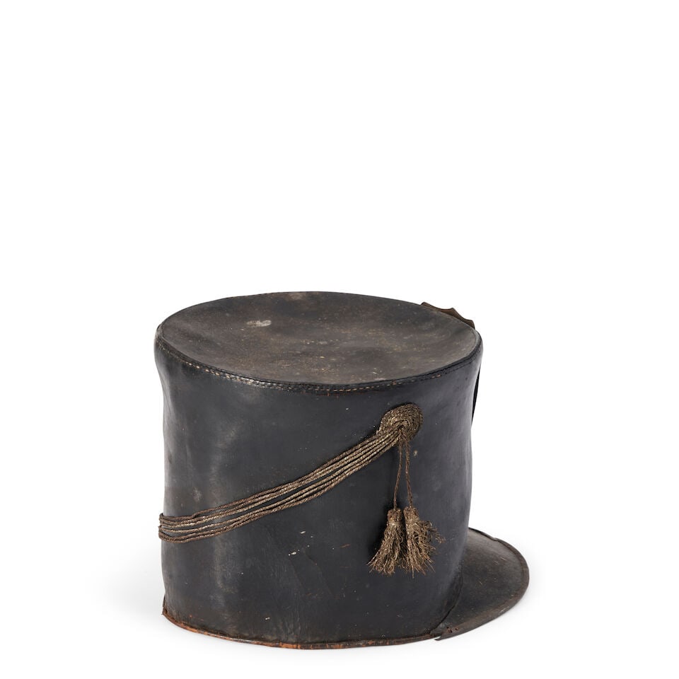 A 19TH CENTURY AMERICAN MILITIA SHAKO, - 4