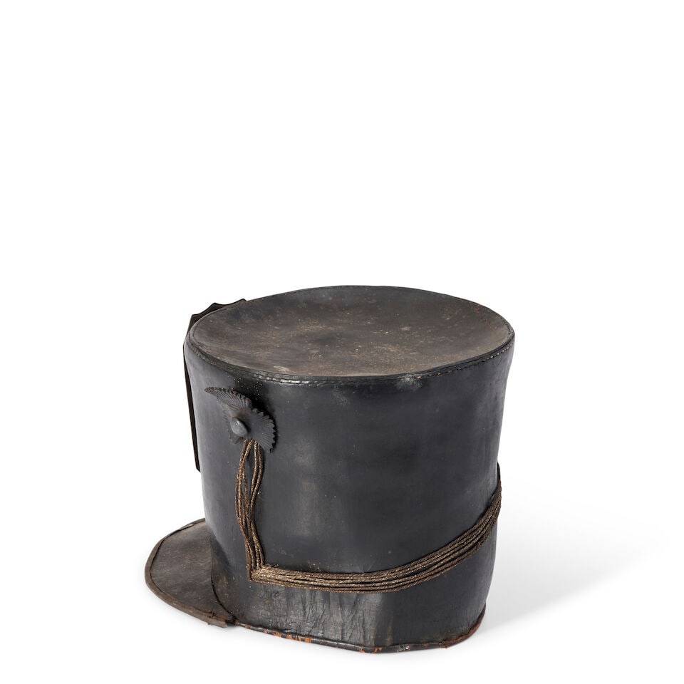 A 19TH CENTURY AMERICAN MILITIA SHAKO, - 5