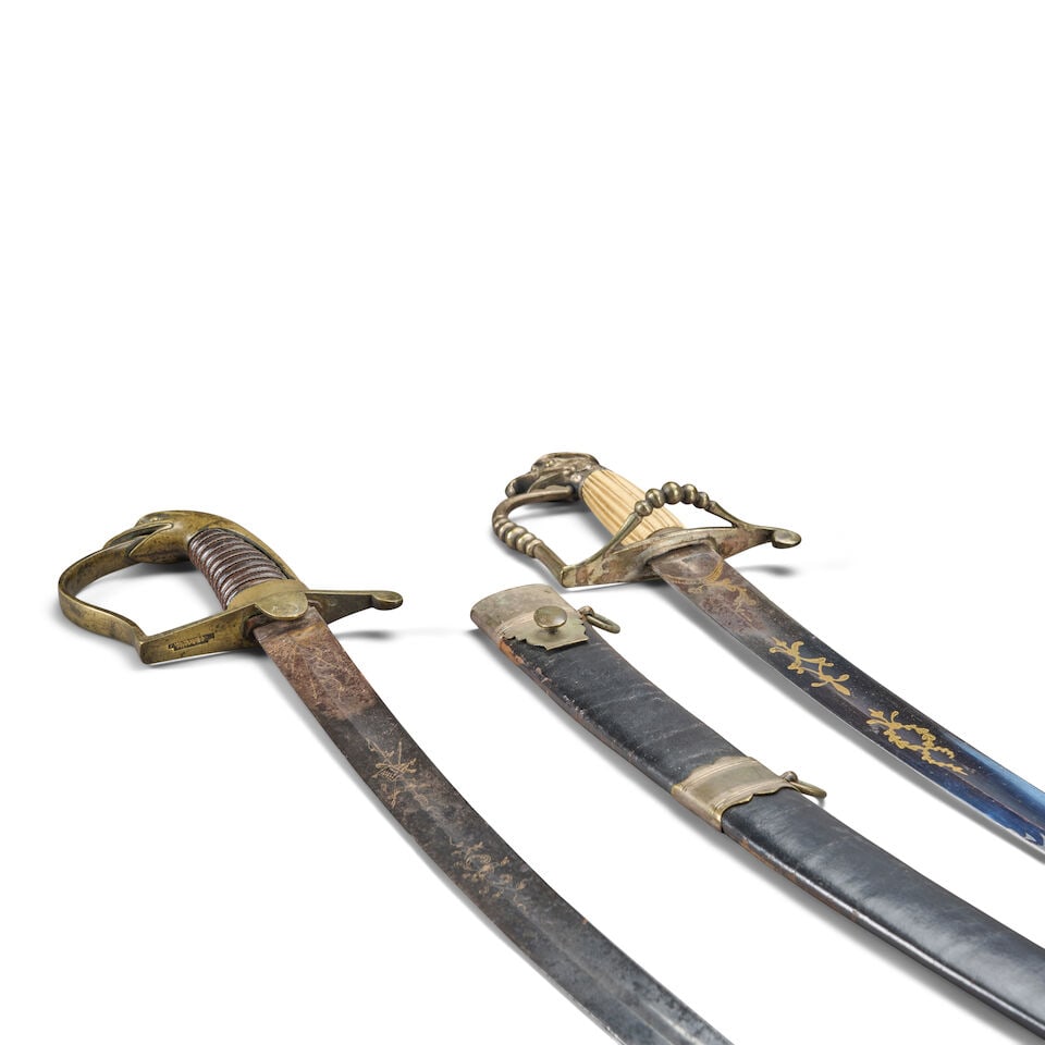 TWO EAGLE POMMEL SWORDS. - 2