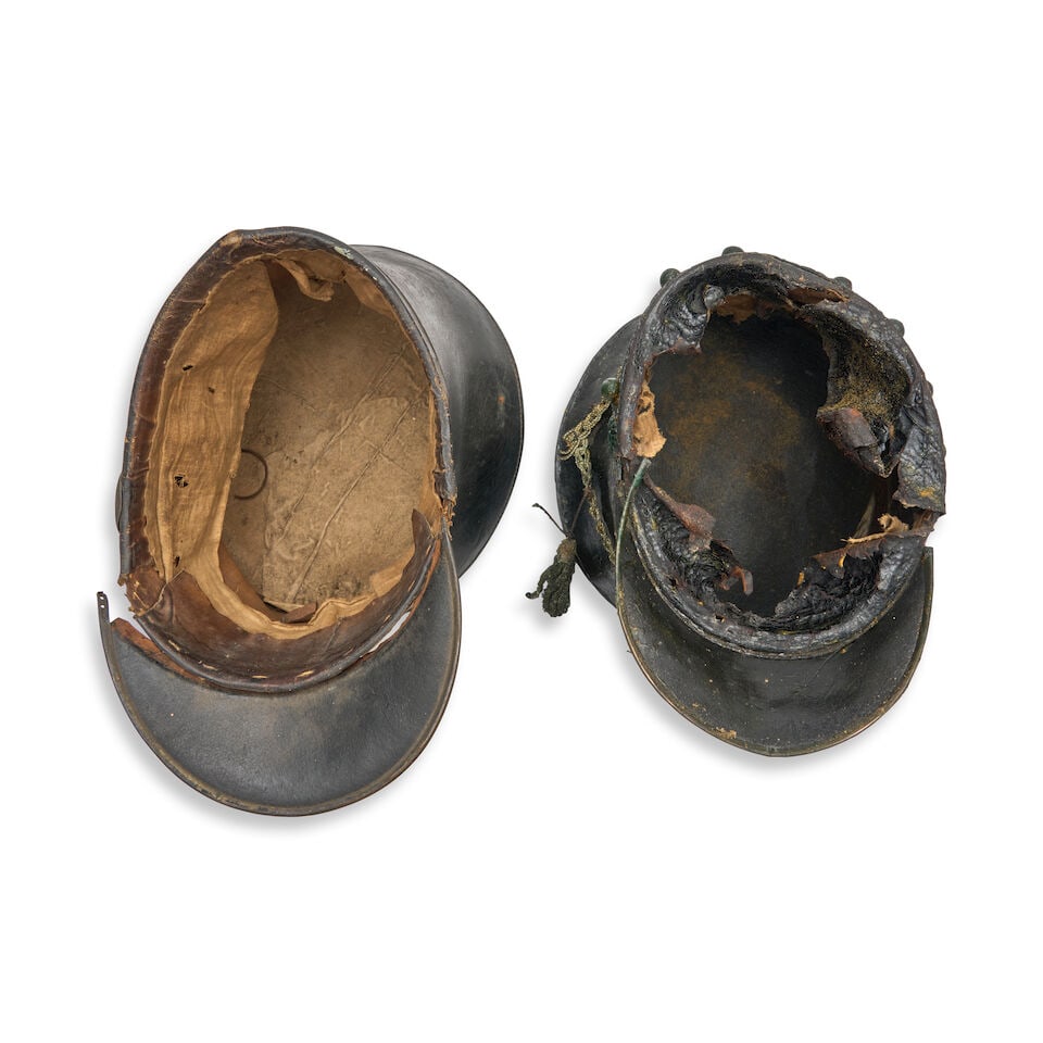 TWO NEW ENGLAND MILITIA BELL CROWNED CAPS, - 4
