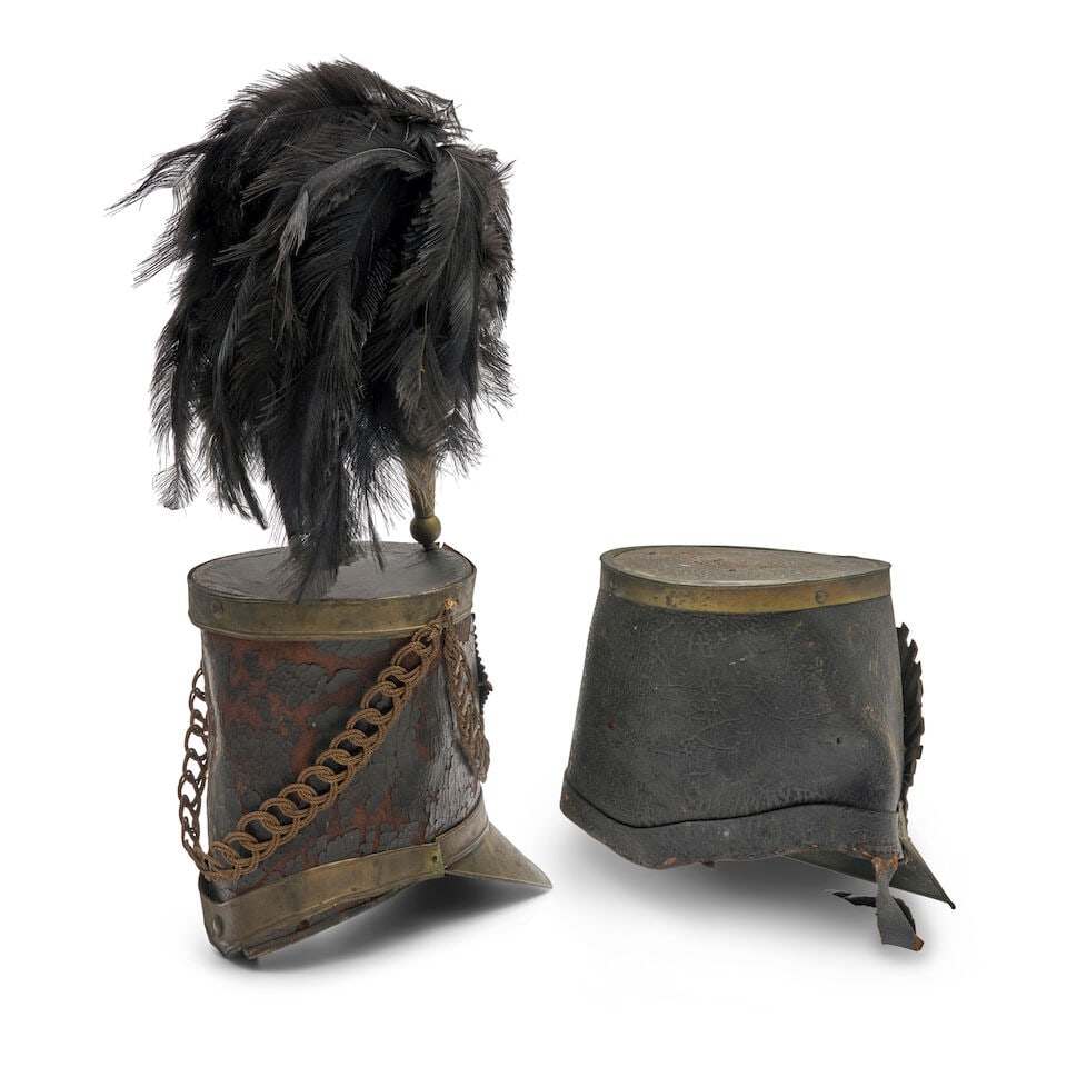 TWO 19TH CENTURY NEW ENGLAND MILITIA SHAKOS, - 5