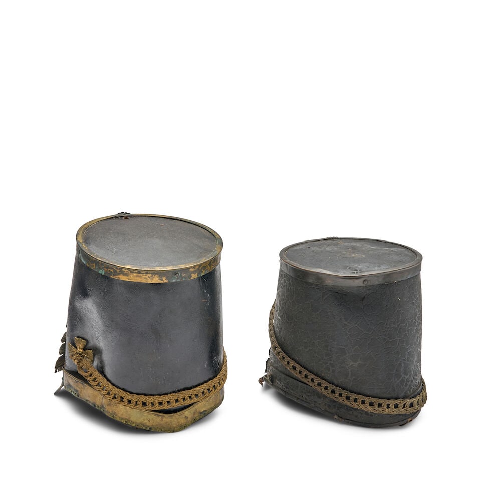 TWO 19TH CENTURY NEW ENGLAND MILITIA SHAKOS, - 3