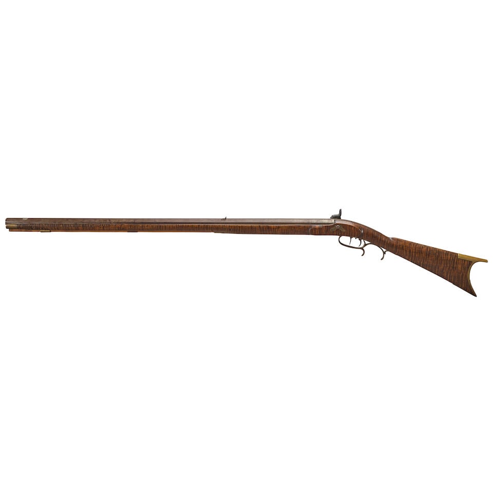 AN AMERICAN MID-19TH CENTURY PERCUSSION RIFLE. - 3