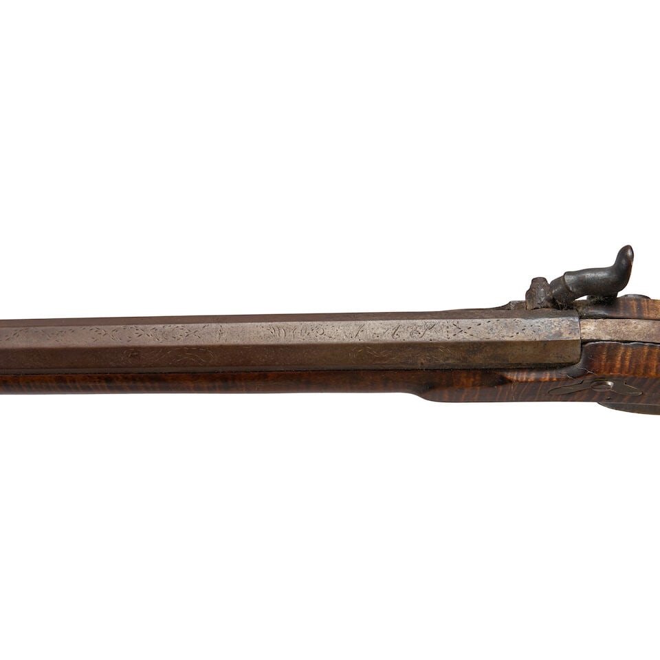 AN AMERICAN MID-19TH CENTURY PERCUSSION RIFLE. - 5