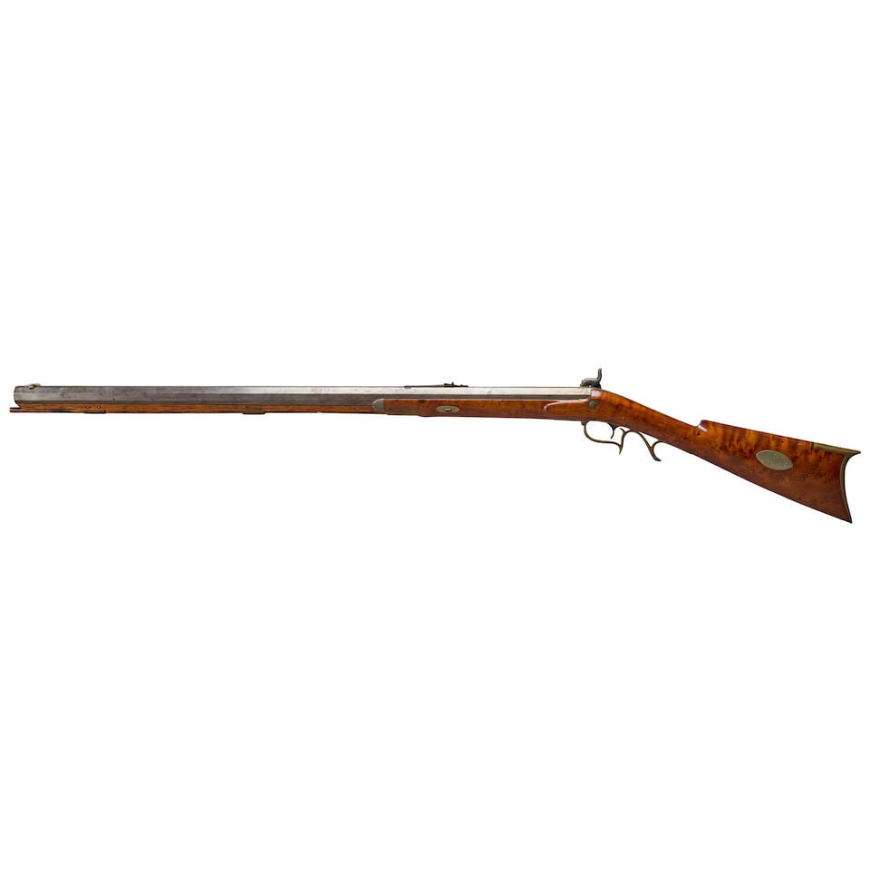 A MID-19TH CENTURY L.M. LELAND, AUGUSTA, MAINE, PERCUSSION RIFLE. - 3